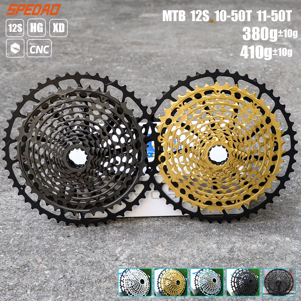SPEDAO 10-50T 11-50T 10-52T Cassette de vélo 12 vitesses VTT Roue libre 12S Pignon de montagne XD HG