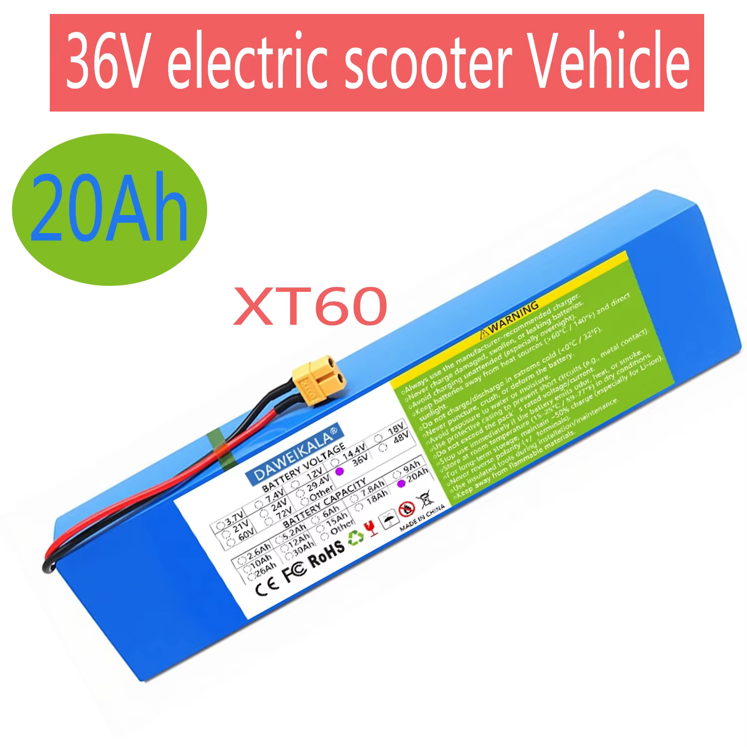 36V 10S3P batterie e-scooter pack 18650 batterie lithium-ion 500W haute puissance grande capacité 42