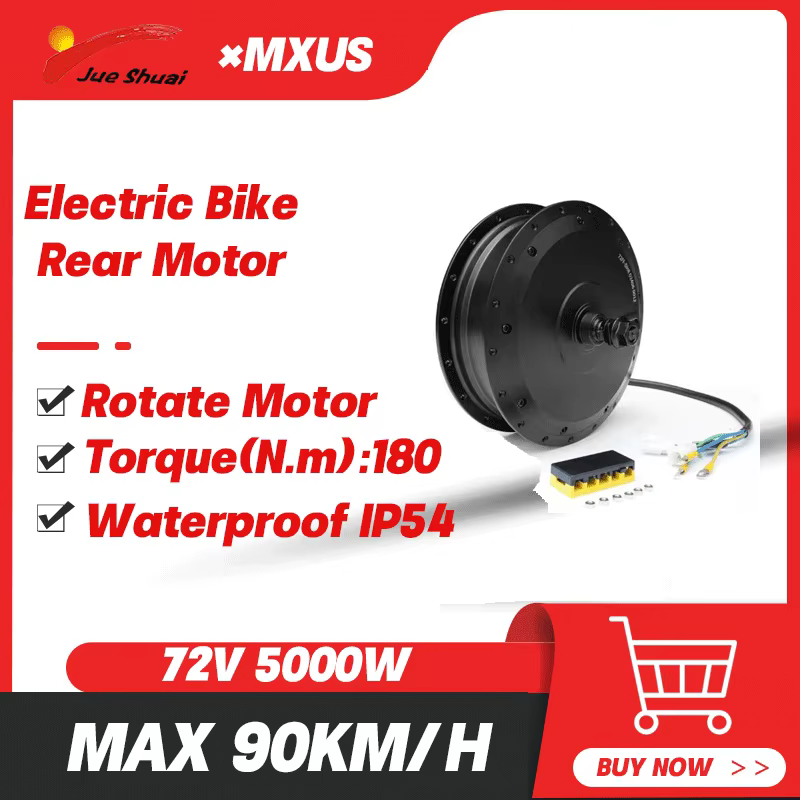 Moteur de vélo électrique Jueshuai-MXUS 72V 5000W sans balais et sans engrenage pour vélo électrique