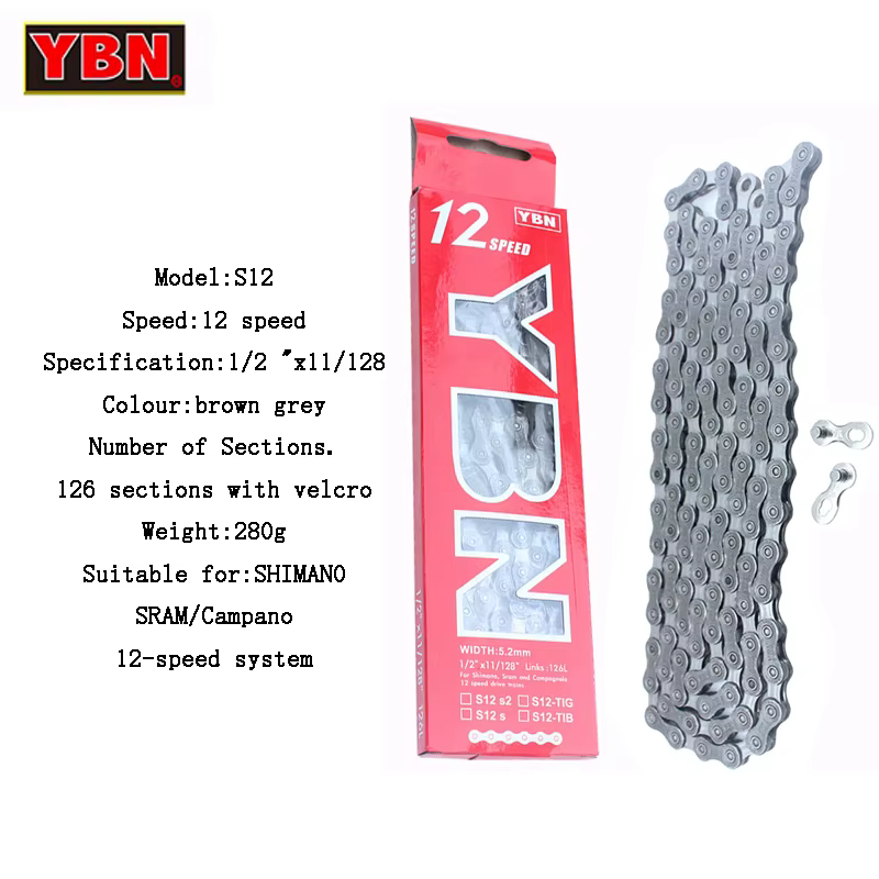 YBouches-Vélo de route avec revêtement en alliage d'aluminium et titane, Equi10/11 vitesses, 116 lie
