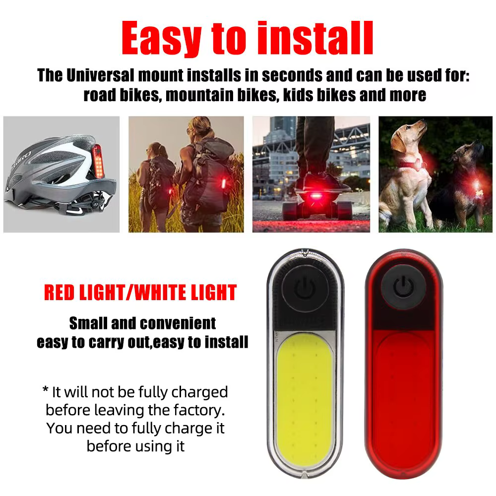 5 Modes Lumière Arrière de Vélo Étanche Lumière de Vélo COB USB Rechargeable Mtb Vélo Feux Arrière P
