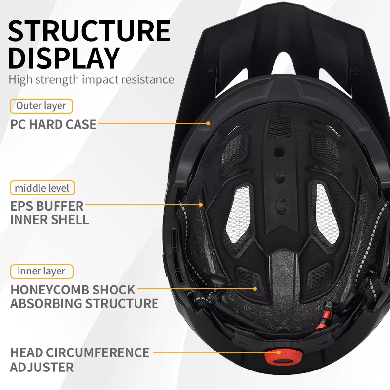 Eastinear 2023 casque de vélo adulte intégral casque de moto détachable léger protection de la tête 
