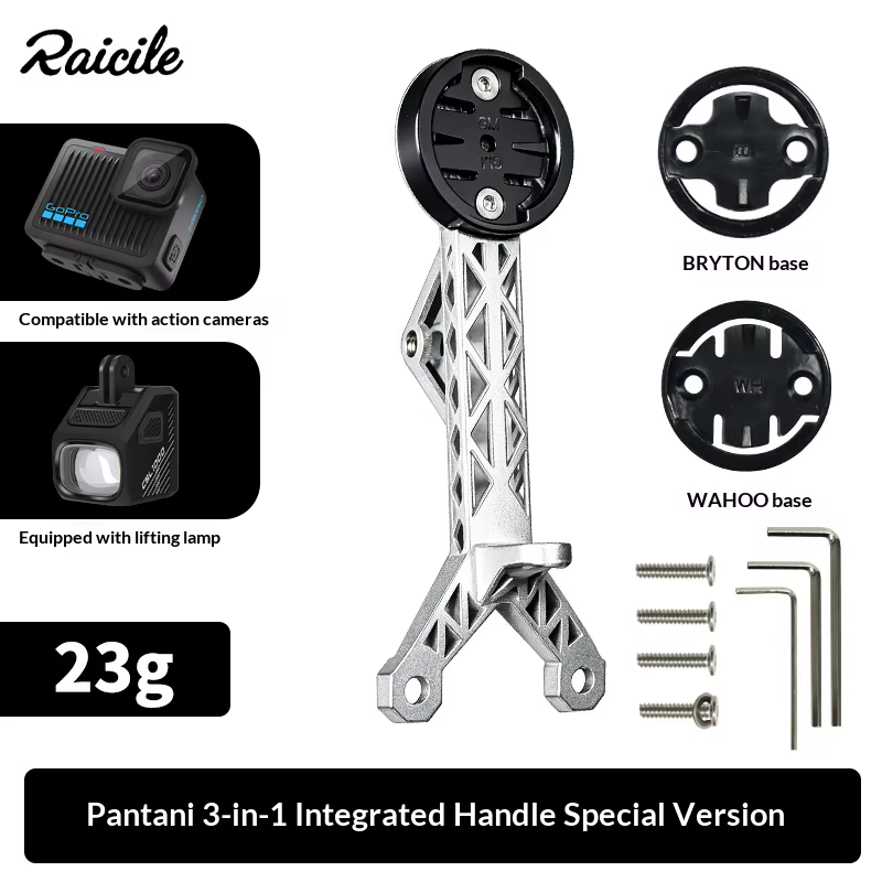 Support de vélo Raicile imprimé en 3D en alliage de titane TC4, monobloc, monté sur le potence, pour