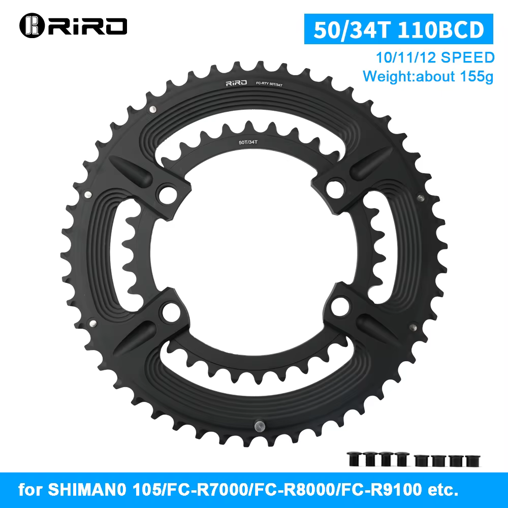 RIRO Road Bike 4 Boulons 110BCD Plateau 105 FC-R7000/corde TEGRA FC-R8000 / DURA-ACE FC-R9100 asymét