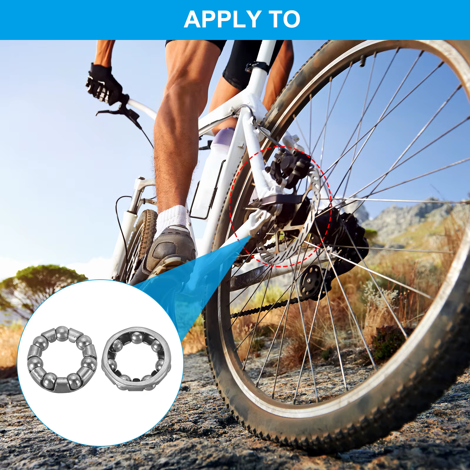 Roulements de manivelle à billes de vélo en acier inoxydable, pièces de rechange, accessoires de rép