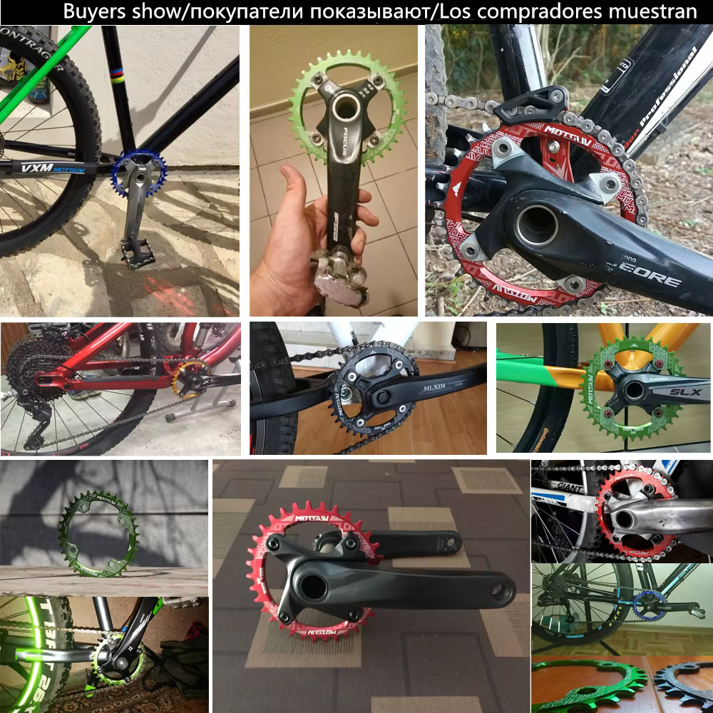 MOTSUV plateau ovale 104BCD pour Shimano vtt vélo anneau de chaîne 32T 34T 36T plaque dent roue à ch