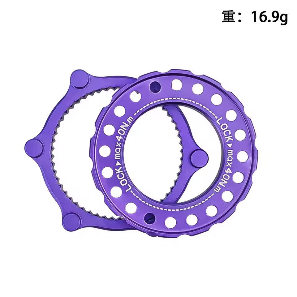 Adaptateur de moyeu de vélo Center Lock à 6 trous, 16.9g, en alliage d'aluminium, conversion Centerl