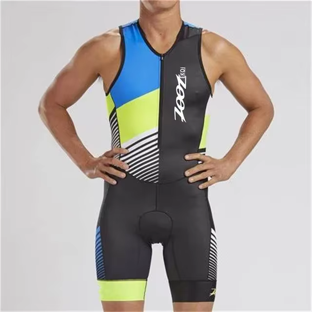 Zootekoi hommes cyclisme Triathlon sans manches respirant serré été VTT vêtements de cyclisme Sports