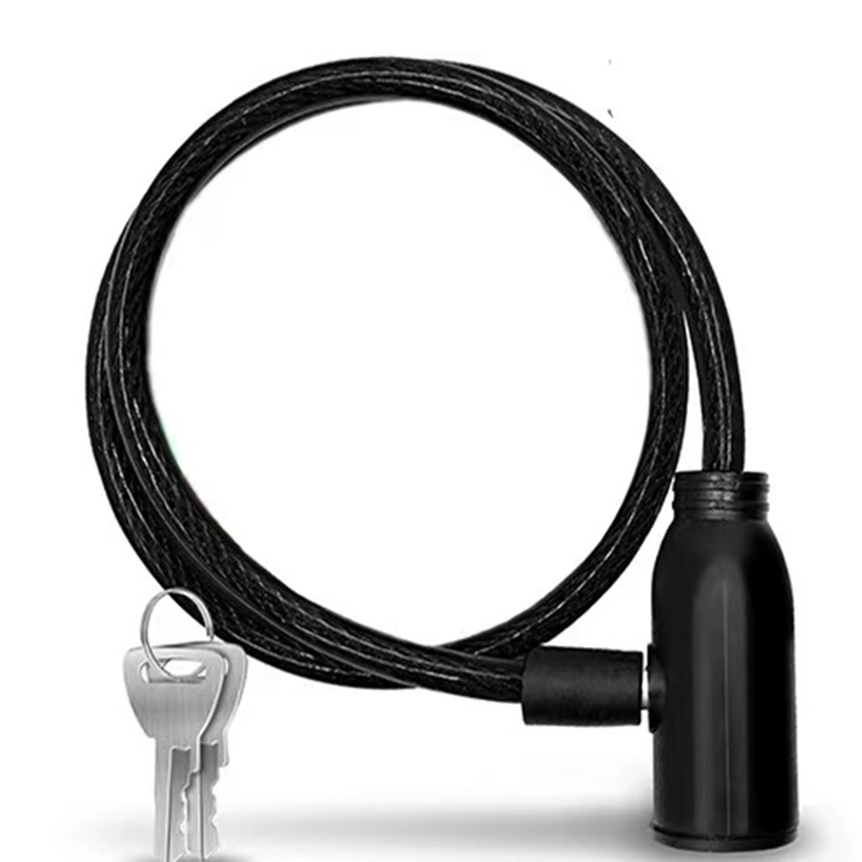 Serrure de vélo avec 2 clés – Câble en acier antivol durable pour vélos, scooters électriques et plu
