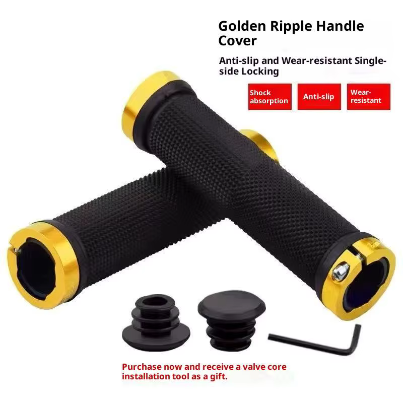 【Au】 1 paire de poignées de guidon de vélo à double verrouillage, poignées en plastique pour vélo pl