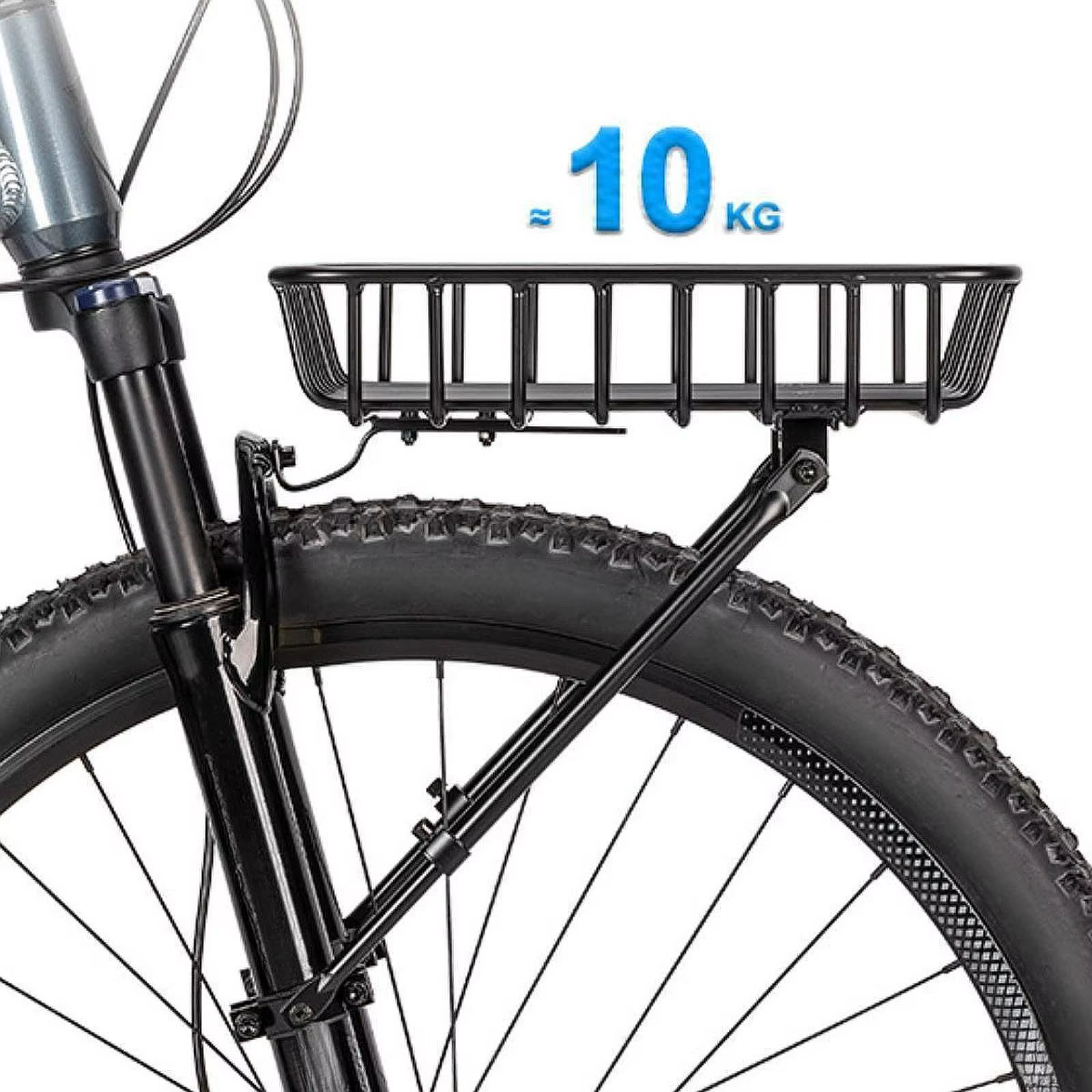 Panier de rangement de vélo, panier avant de vélo de remplacement en métal, support de chargement fa