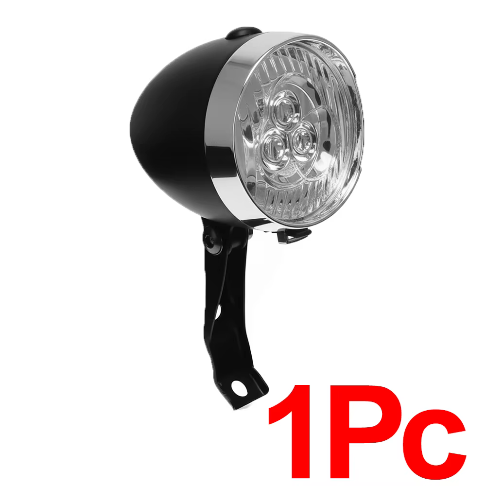 Phares avant de vélo vintage 3 LED, lampe frontale de VTT et de route, phare XPE étanche pour cyclis