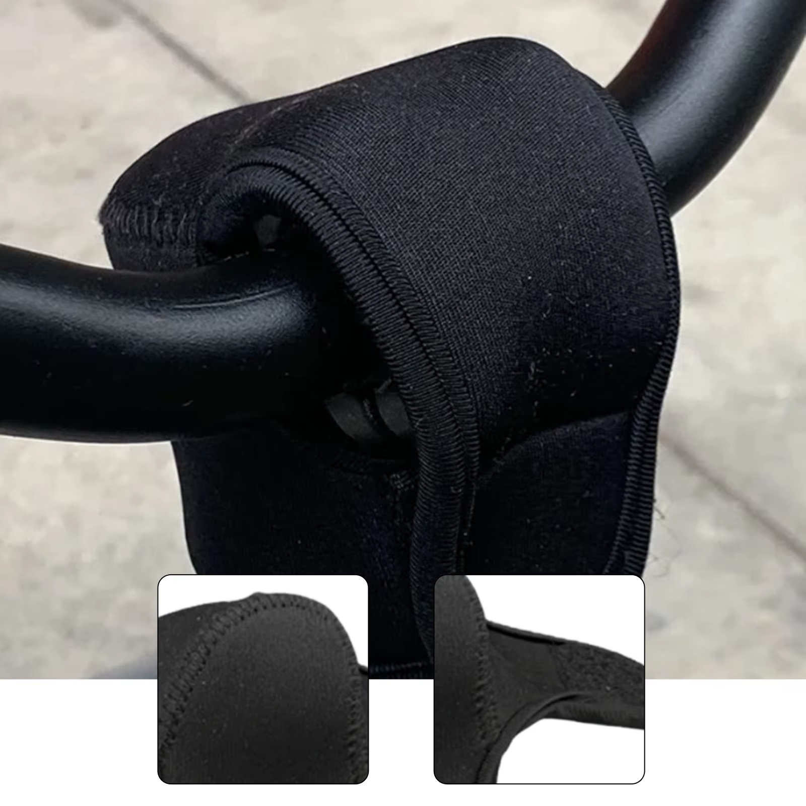 Couverture de tige de vélo d'équilibre pour enfants, anti-collision, facile à installer, noire