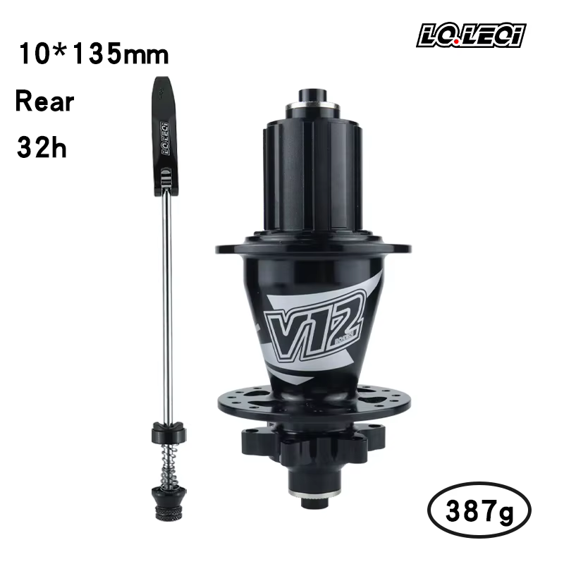 Moyeu de vélo de montagne LQLEQI V12, 142mm, 135mm, 5 roulements, 32H/36H, 720 sons, HG, roulement d