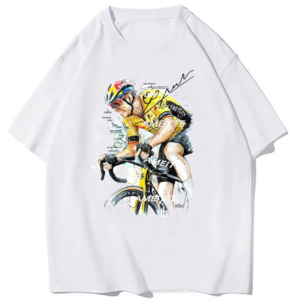 T-shirt de cyclisme Wout van Aert Legeng Rider 2026, nouveau champion de course sur route, t-shirt p