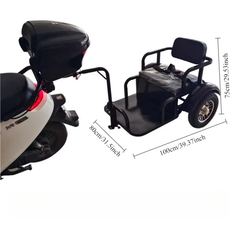 Remorque de vélo électrique d'extérieur en métal, transport de personnes, Absorption des chocs, acce