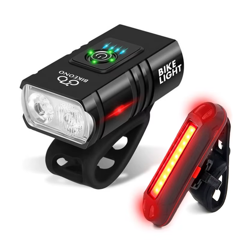 Lampe de vélo avant et arrière T6 LED, lampe frontale et arrière pour VTT, phare de vélo, lampe torc