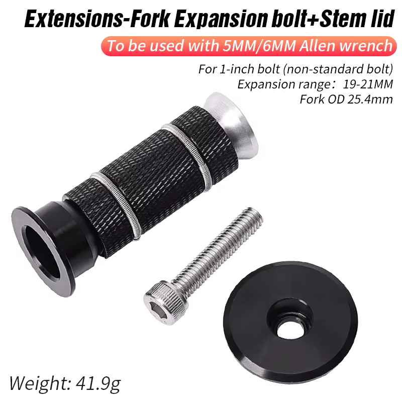 Vis d'expansion en métal LEBYCLE pour fourche de vélo, vis de fixation de guidon pour fourche avant,