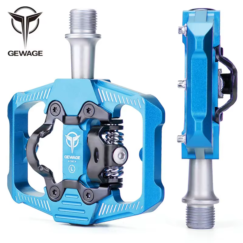 Pédale auto-bloquante GEWAGE à roulement étanche pour VTT, pédale clipless en alliage d'aluminium, a
