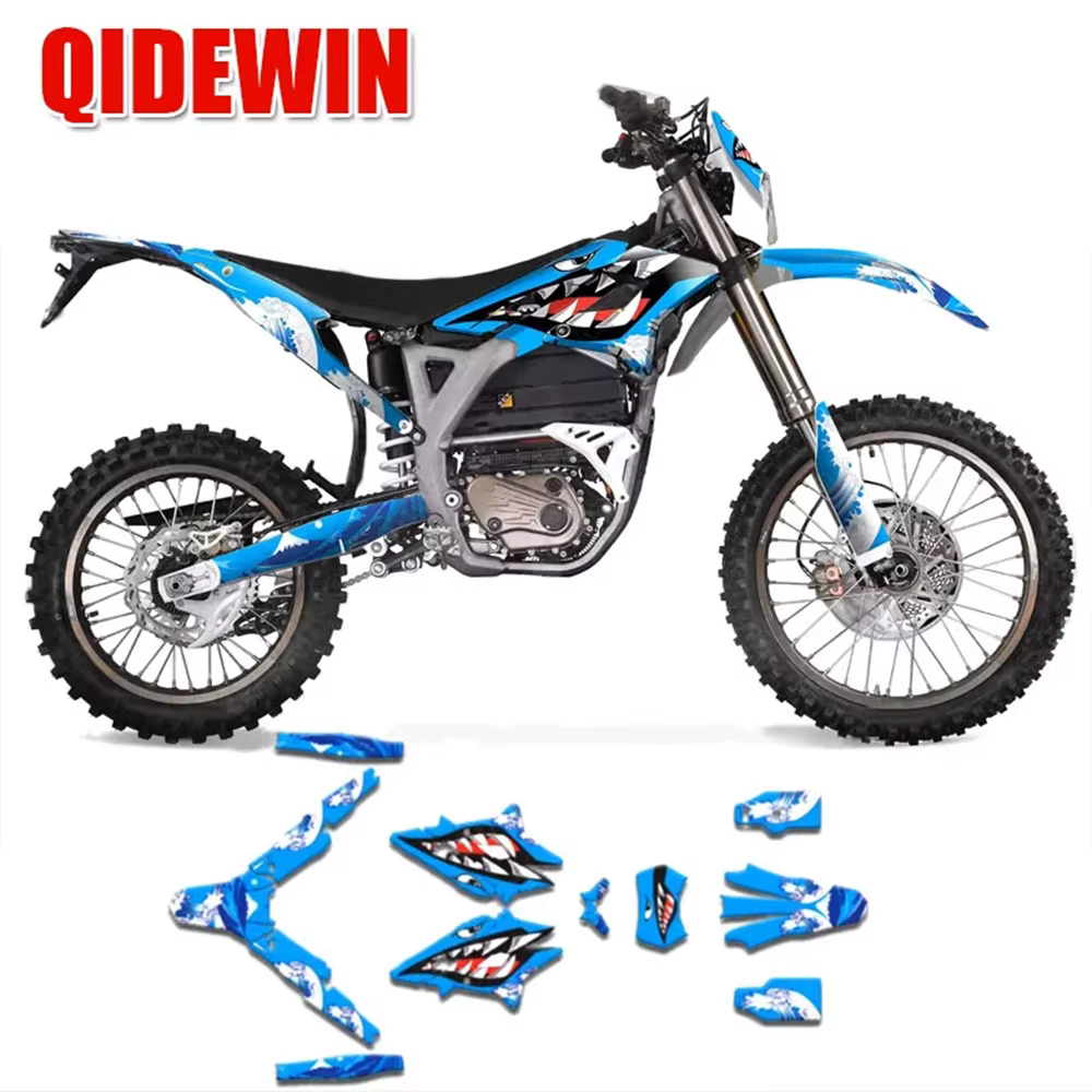 Autocollants Dirt eBike Wrap Kit Déco Vinyle Graphique Autocollants pour Sur-Ron Storm Bee Surron, A