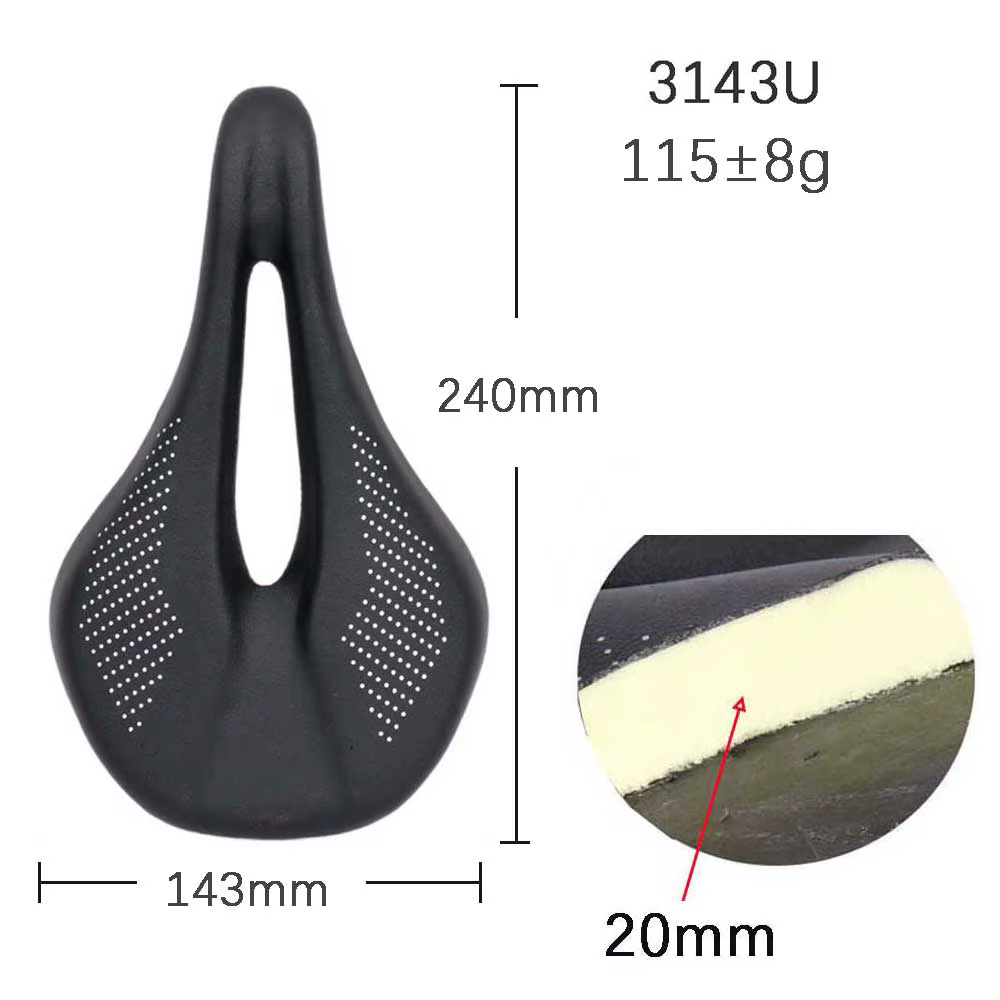 Elitaone-Selle de vélo de route en carbone nu, dégager VTT, siège de vélo, super léger, finition UD,