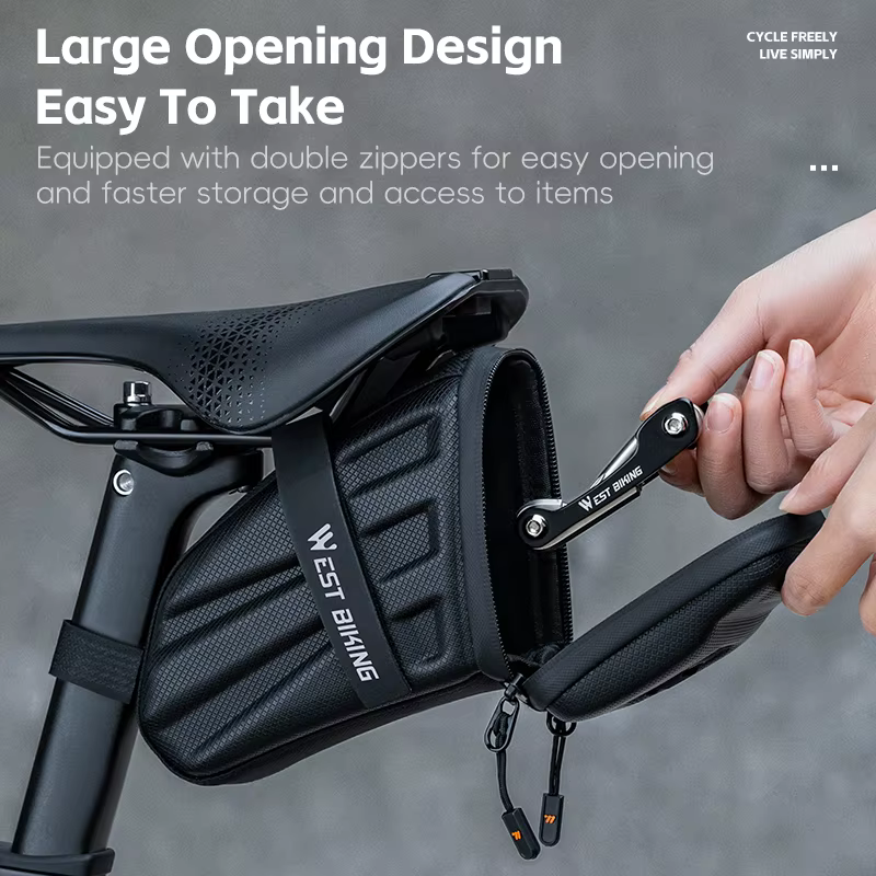 WEST BIKING – sac de selle de vélo étanche, siège de rangement de selle de vélo de montagne, pochett