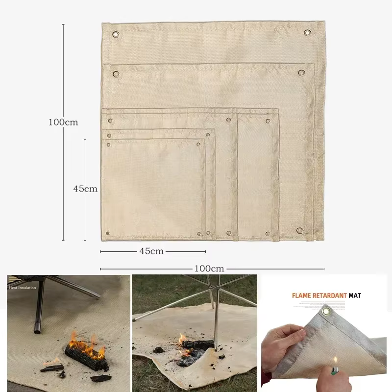 Nouveau Camping en plein air tissu ignifuge pique-nique Barbecue tapis isolant ignifuge haute tempér