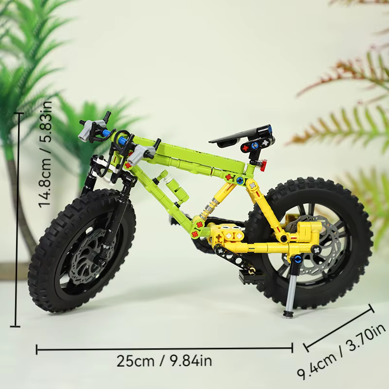 Blocs de construction de vélo de montagne à technologie mécanique, transmission par chaîne mobile et