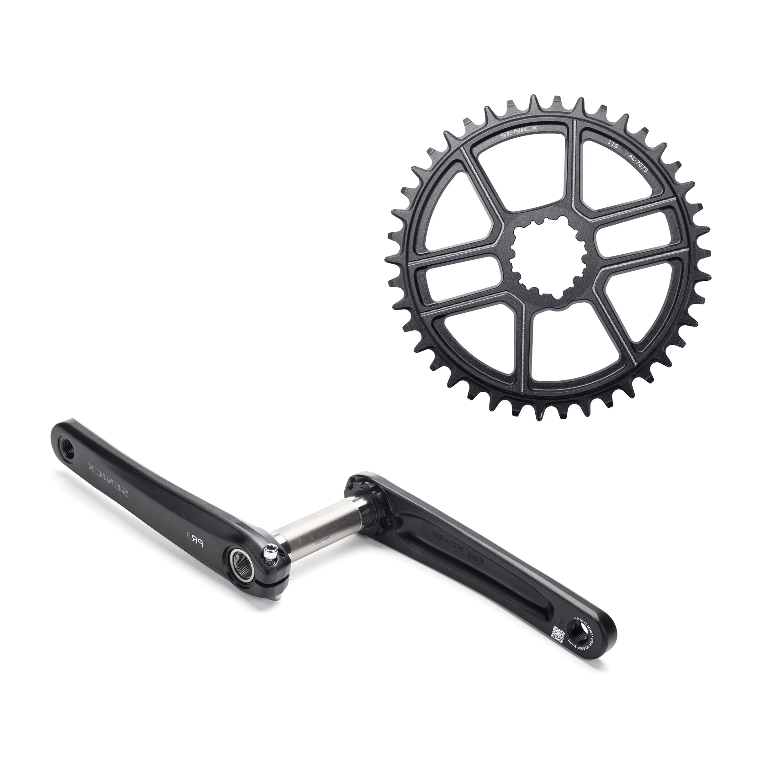 SENICX PR3 pédalier de vélo de gravier 40T/42T/44T plateau 165mm 170mm 175mm manivelle 10/11S vitess