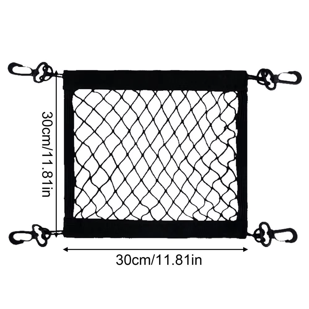 Filet de chargement pour moto en polyester, filet de chargement hautement élastique avec 4 crochets 