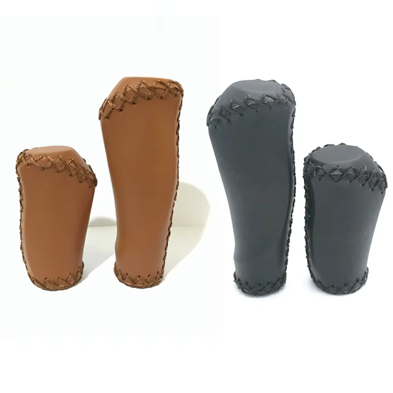 Guidon de vélo pliant calibre 22.2mm housse de guidon en cuir cousu couverture de poignée de vélo po