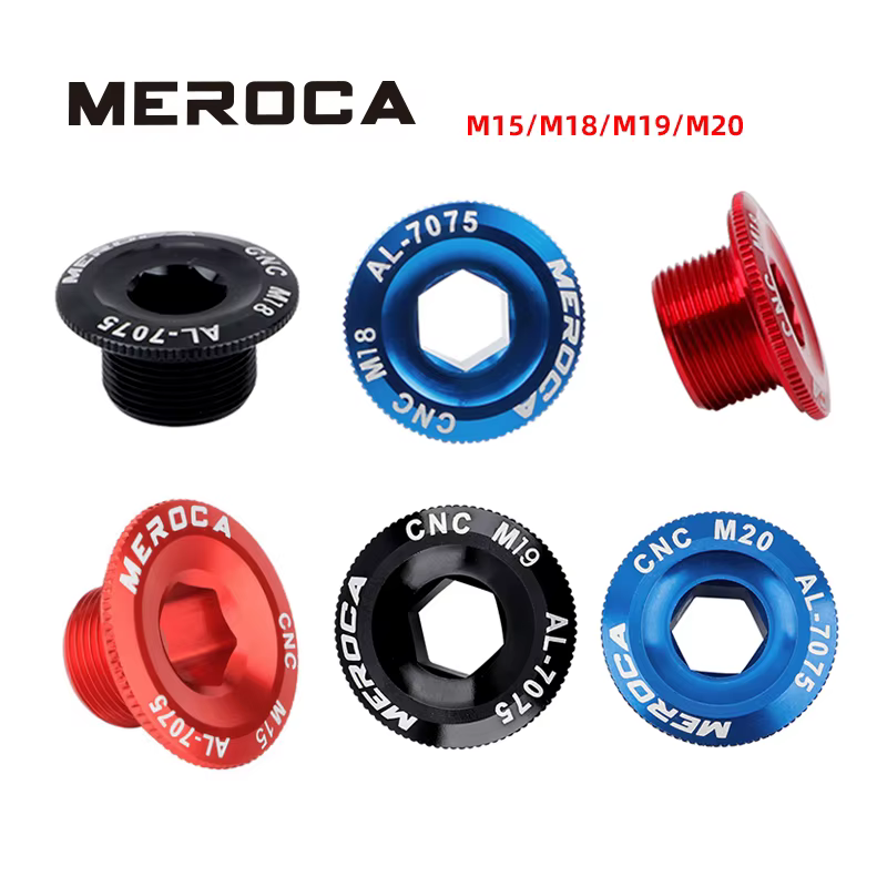 MEROCA vtt couvercle de manivelle de vélo M15 M18 M19 M20 vis de pédalier de VTT boulon CNC en allia