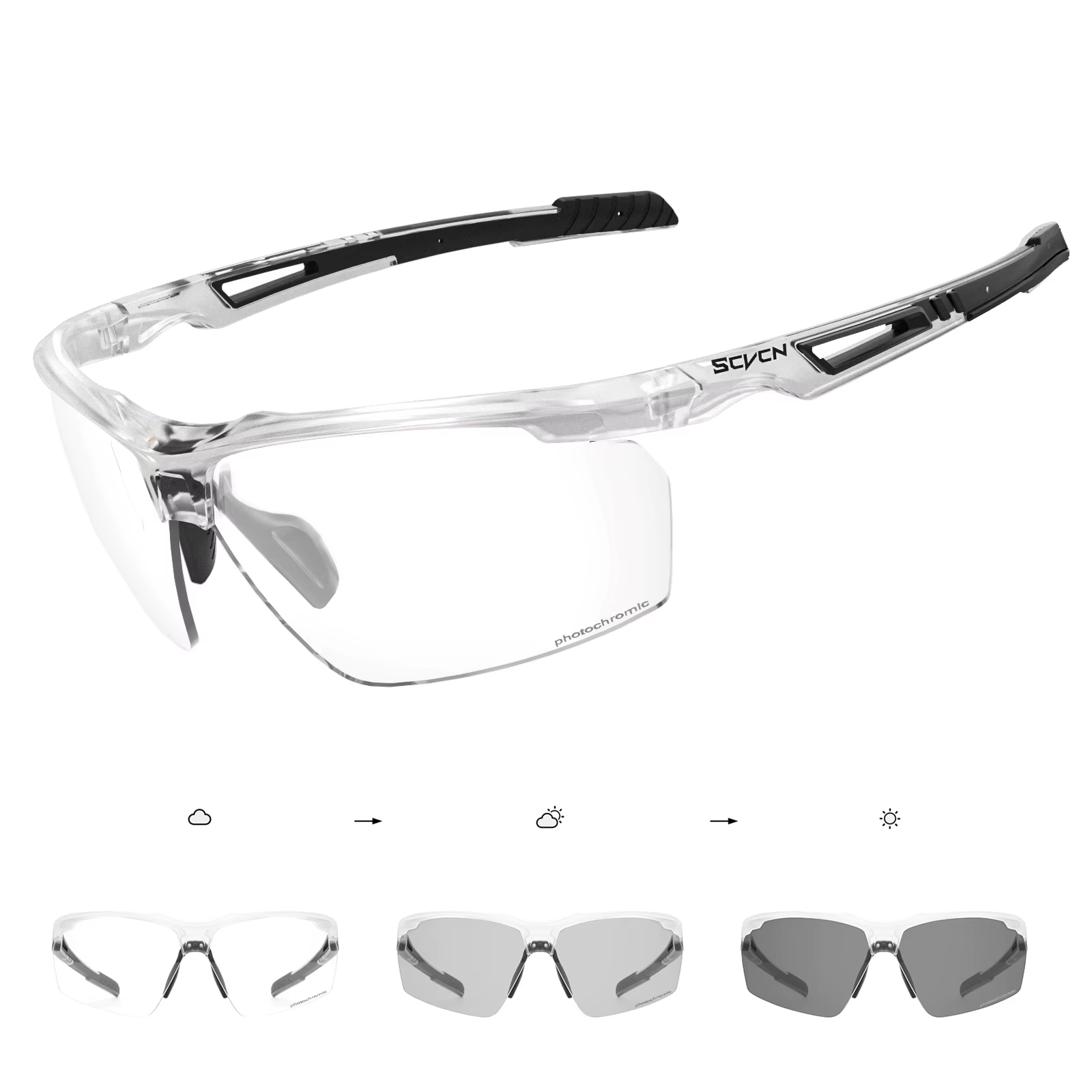 SCVCN lunettes de cyclisme photochromiques hommes vtt lunettes de soleil de cyclisme lunettes de vél