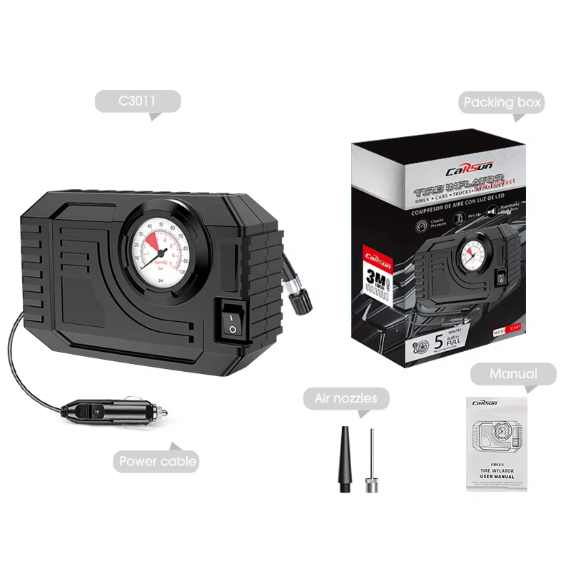 CARSUN Mini pompe à Air gonfleur de pneu voiture électrique Mini 20L/Min compresseur d'air Portable 