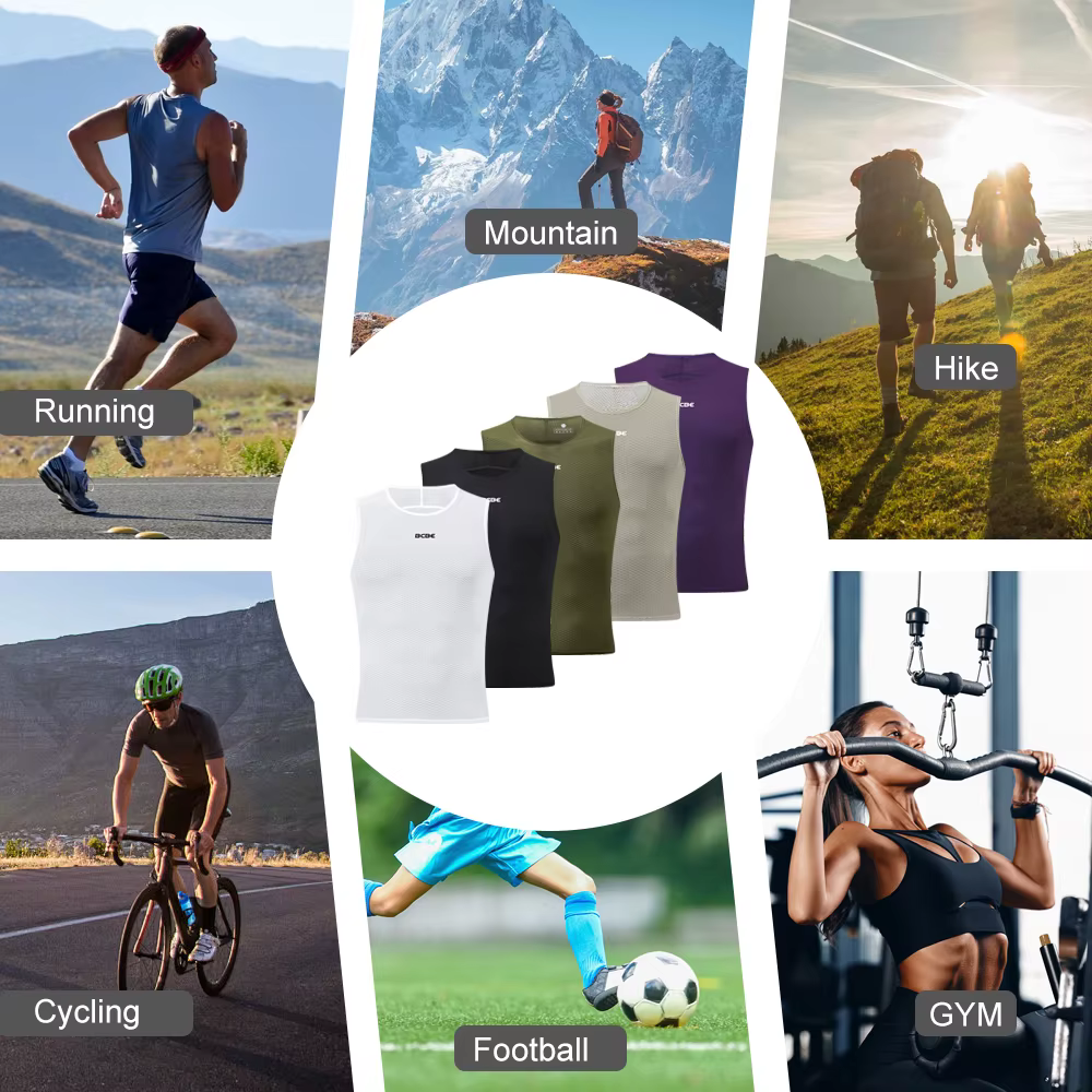 BCBE-ING hommes cyclisme couche de Base été sous-vêtements de cyclisme vtt vélo de route Sport gilet