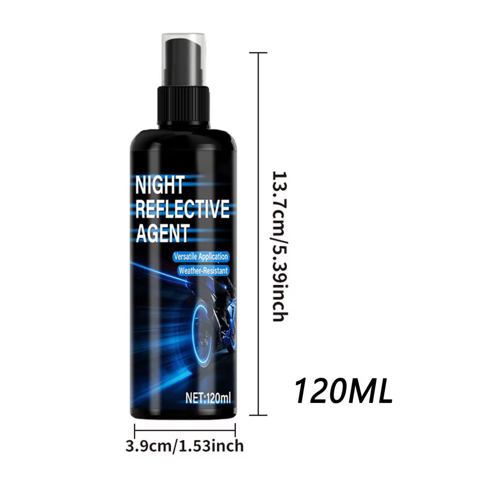 Peinture en spray réfléchissante 120 ml, paillettes lumineuses pour vêtements, voiture, vélo, signal