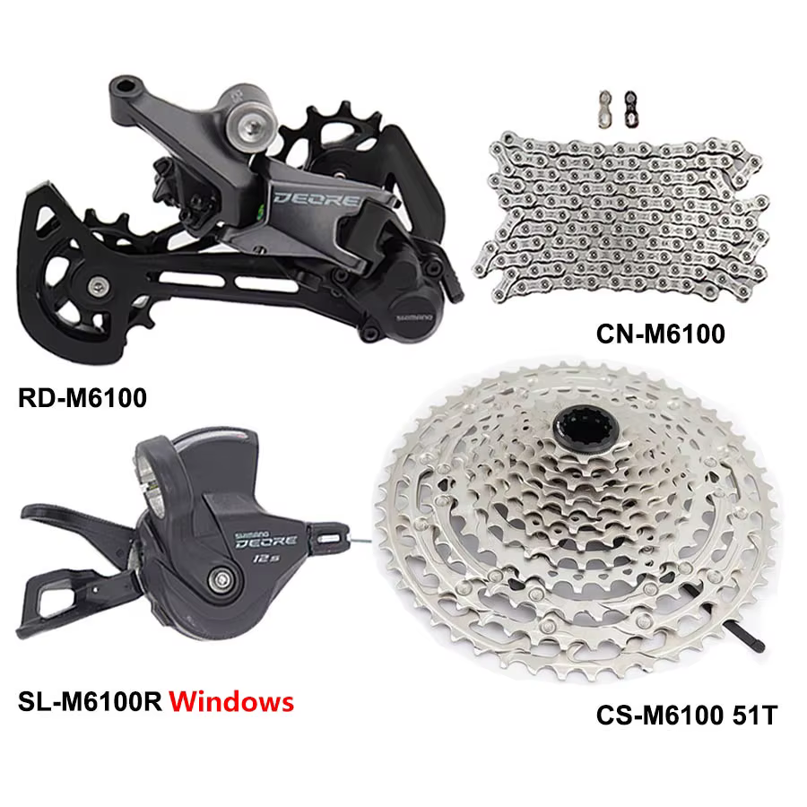SHIMANO DEORE M6100 groupe 12s vtt VTT 12v levier de changement de vitesse dérailleur arrière 10-51T