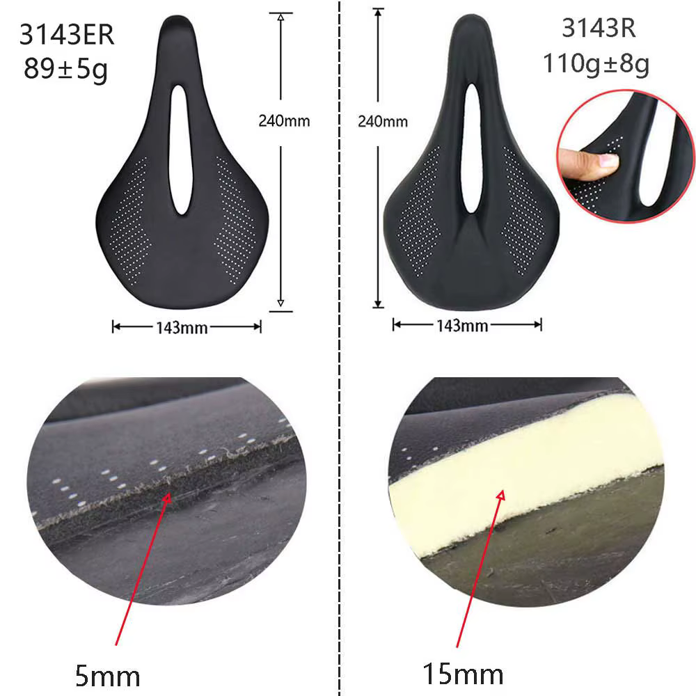 ELITA ONE selle de vélo vtt/route 240*143mm Rails en carbone 7x7mm siège de vélo Super léger 90g