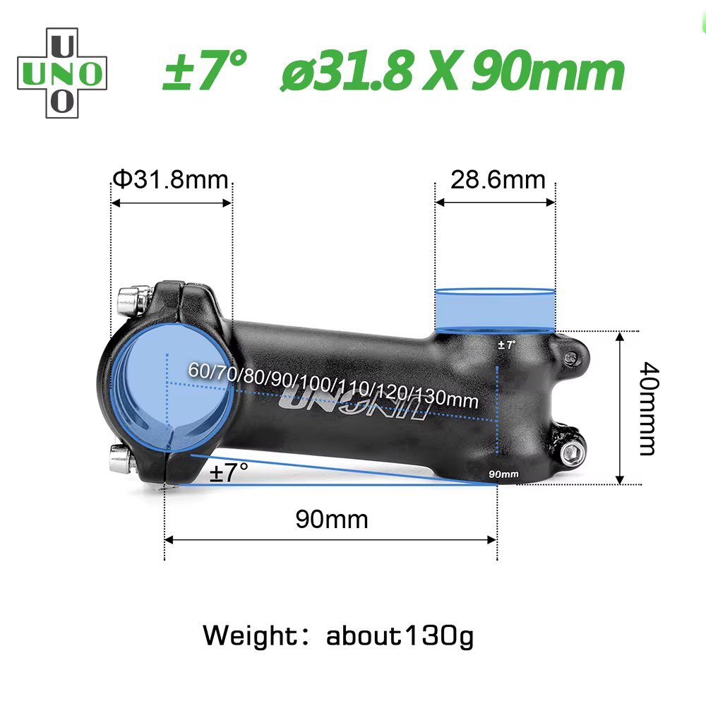 UNO – guidon de vélo avec couvercle pour vtt, 31.8x570mm