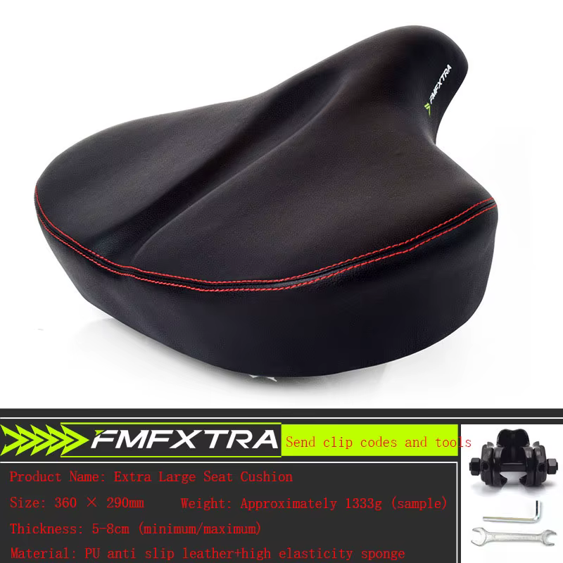 Siège de vélo électrique pliant amélioré : coussin imperméable et extra épais pour vélos de montagne