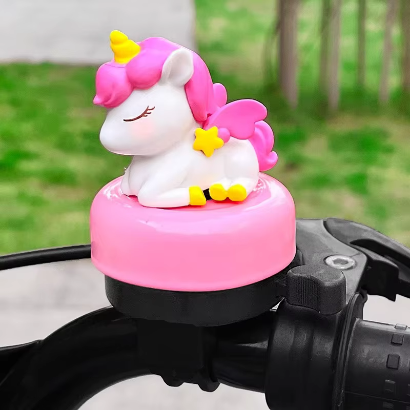 Cloche de vélo licorne pour enfants, super forte, universelle, mignonne, dessin animé, klaxon de vél