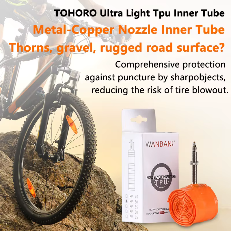 Ultra léger portable gravel vélo chambre à air 26 "27.5" 29 "1.9-2.5 VTT 700C valve en métal disponi