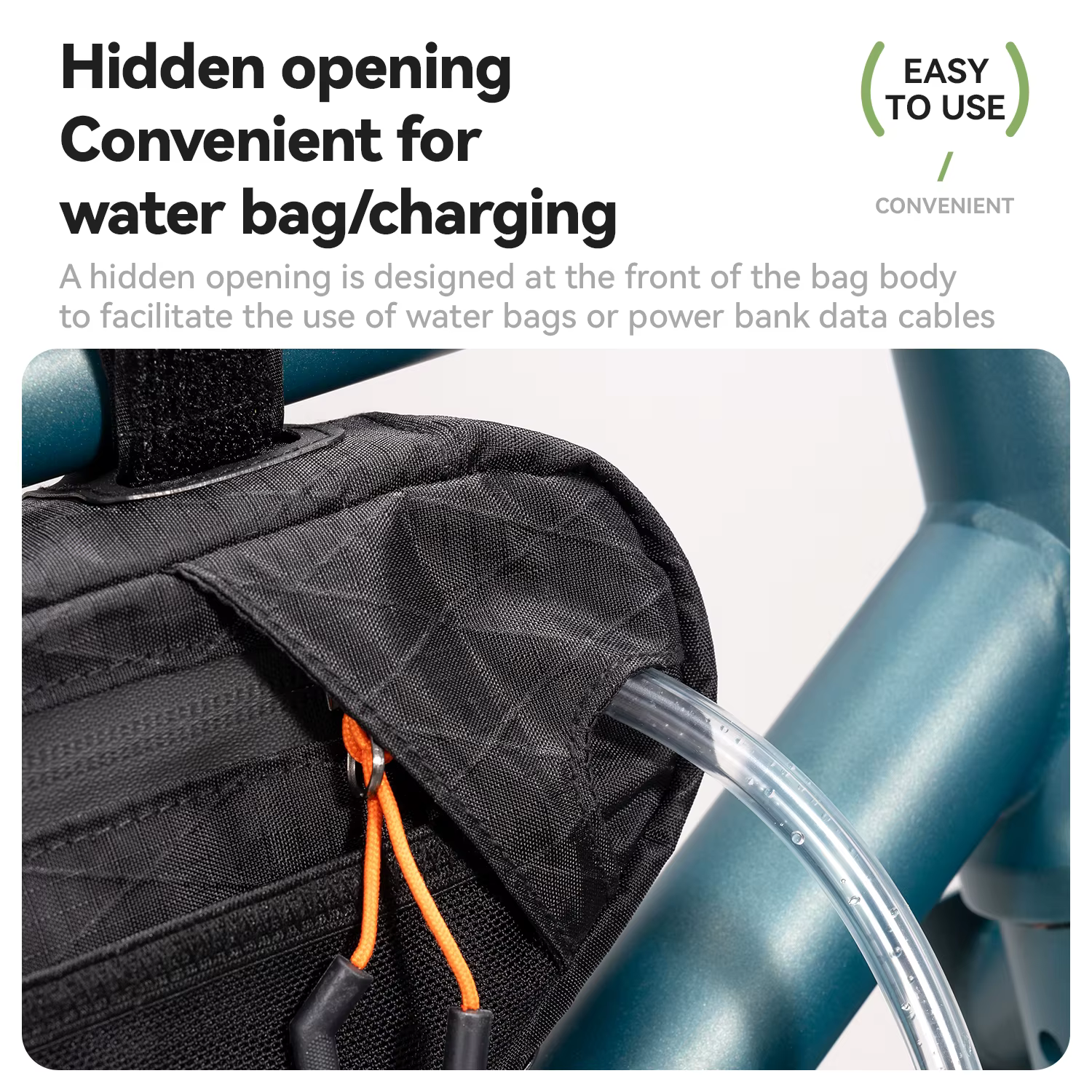 Qunature sac de vélo sac de cadre de vélo grande capacité étanche vtt et vélo de route sac de cyclis
