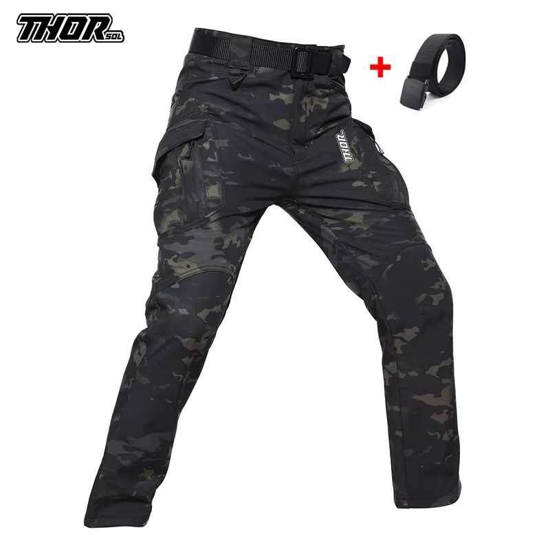 Pantalon Cargo de vélo de montagne THORSOL pantalon de cyclisme de Camouflage motos bas de vélo impe