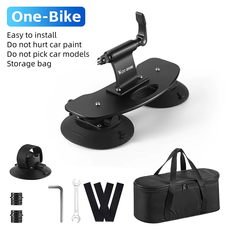 Support de vélo pour toit de voiture WEST BIKING, fixation par ventouse, adsorption sous vide, pour 