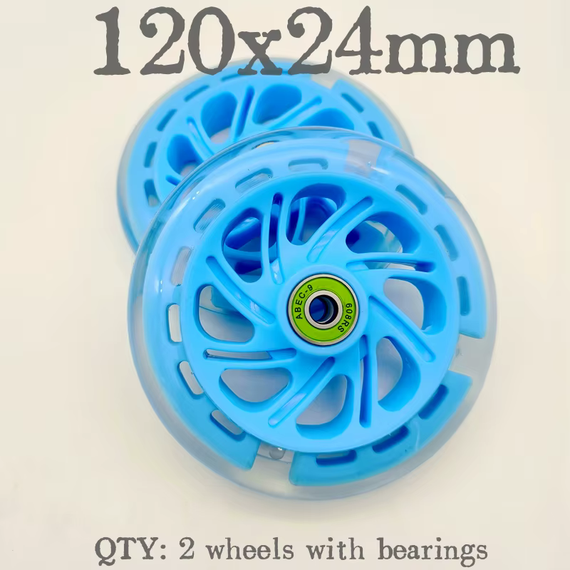 Roue d'éclairage de roue de Scooter clignotante 120x24mm 2 roues/lot