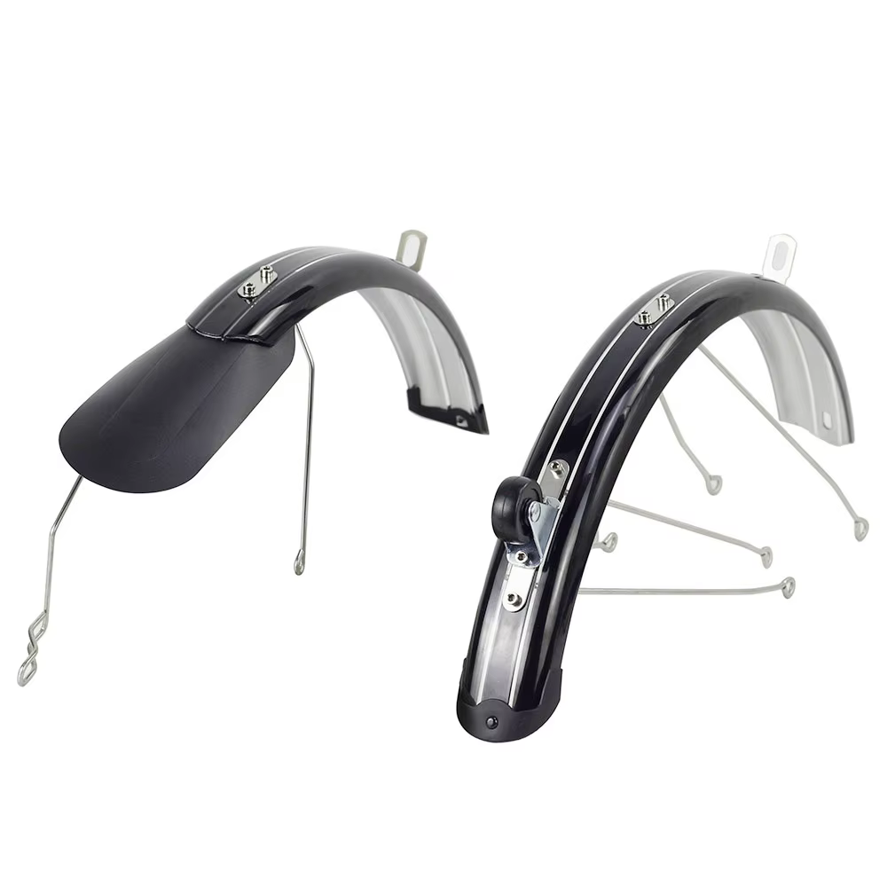Garde-boue en alliage pour vélo pliant Brompton, roues faciles, garde-boue en PVC, noir