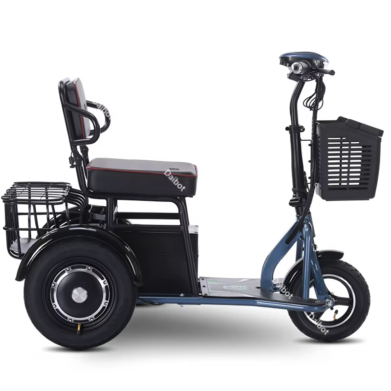 Tricycle électrique à double moteur, Scooter électrique à 3 roues, pré-assemblé, batterie pour adult