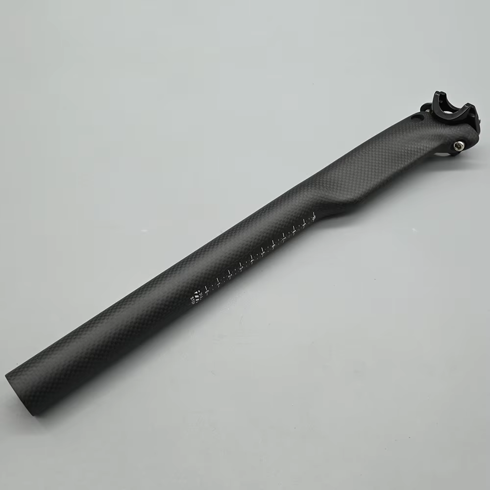 Tige de selle entièrement mate en Fiber de carbone 3K, pour vtt, vélo de route, pièces de vélo 27.2/