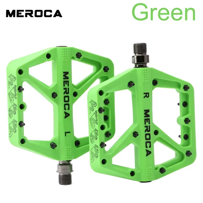 MEROCA-Pédale en fibre de nylon ultra légère pour vélo de route et VTT, accessoire avec roulements s
